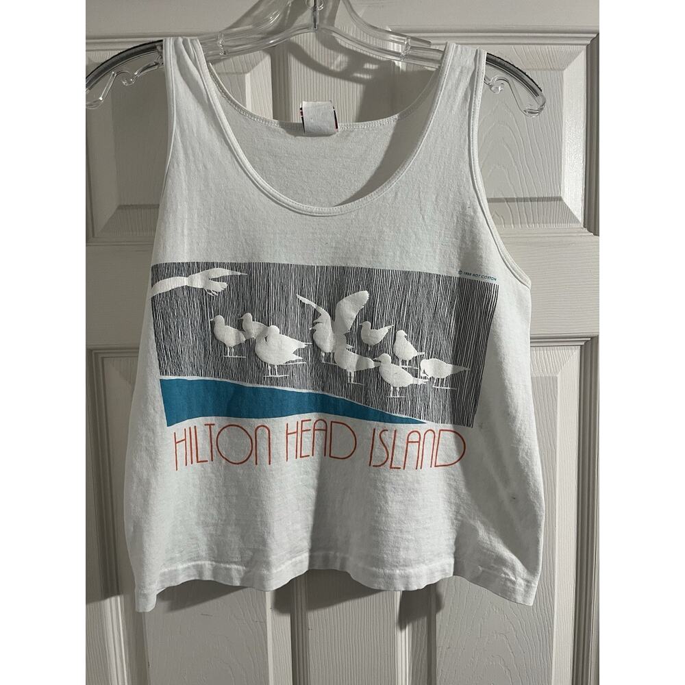 Vintage 80’s Hilton Head Island Tank Top Size L Signal Birds